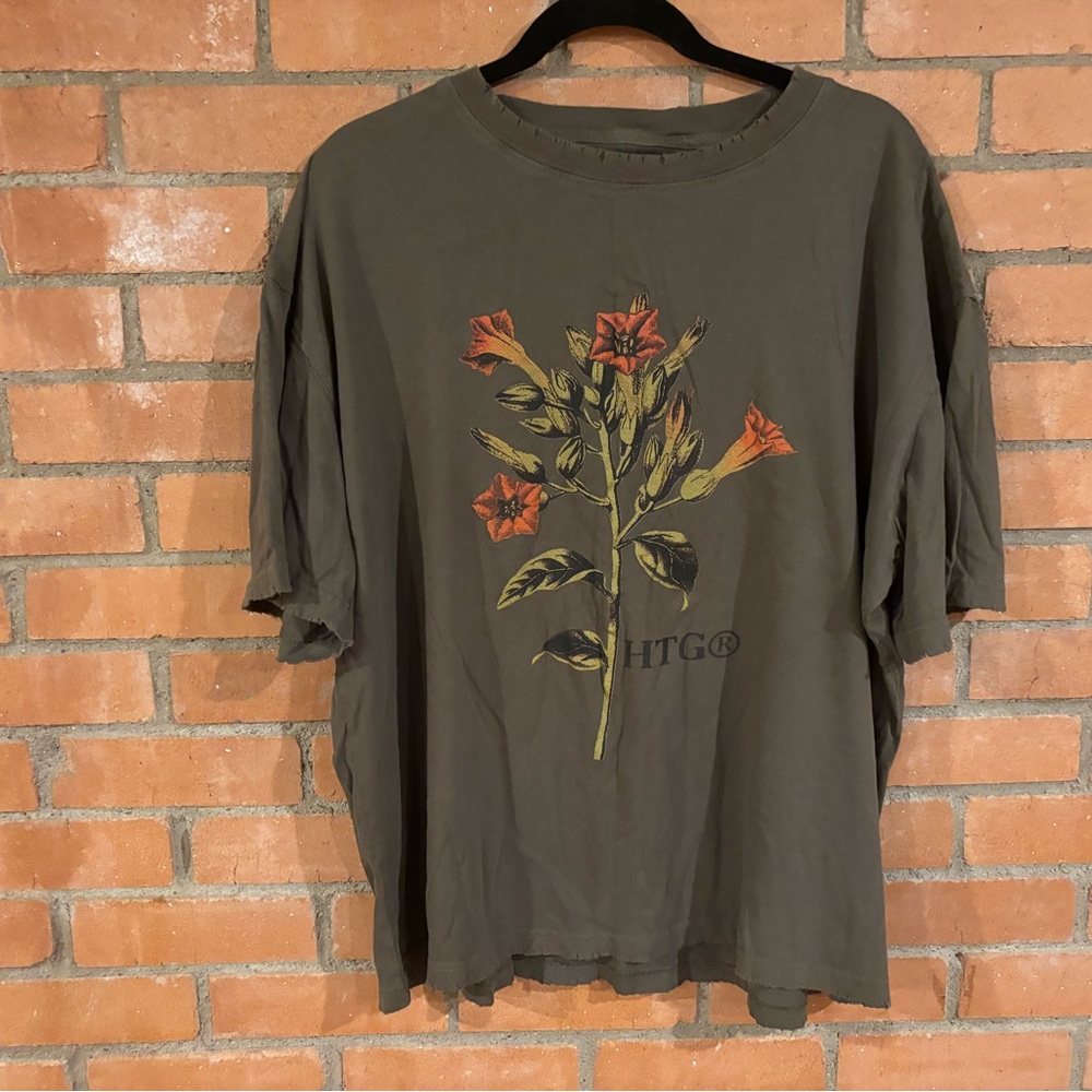 “Honor the Gift” tobacco flower baggy tee